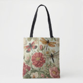 Mooie bloemen en libellen tote bag (Voorkant)