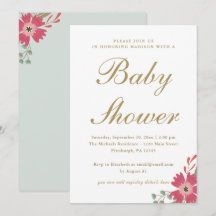 Mooie Bloemen en Mintgroene Baby Shower