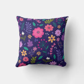 Mooie bloemen en modern blad kussen (Achterkant)