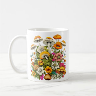 Mooie Bloemen En Paddenstoelen Koffiemok