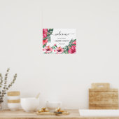 Mooie bloemen en palmbladeren, bloemelegantie poster (Keuken)