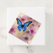 Mooie bloemen en vlinder bedankjes labels (In situ)