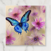 Mooie bloemen en vlinder bedankjes labels (Voorkant)