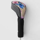 Mooie bloemen en vlinder golfheadcover (Schuin)
