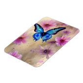 Mooie bloemen en vlinder magneet (Linkerzijde)