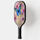 Mooie bloemen en vlinder pickleball paddle (Links)