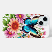 Mooie bloemen en vlinders Case-Mate iPhone case (Achterkant (horizontaal))