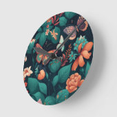 Mooie bloemen en vlinders pastelkleuren of ronde klok (Hoek)