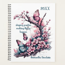 Mooie bloemen en vlinders planner