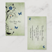 Mooie bloemen en vlinders Visitekaartje (Voorkant / Achterkant)