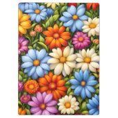 Mooie bloemen, felgekleurd, klembord (Achterkant)