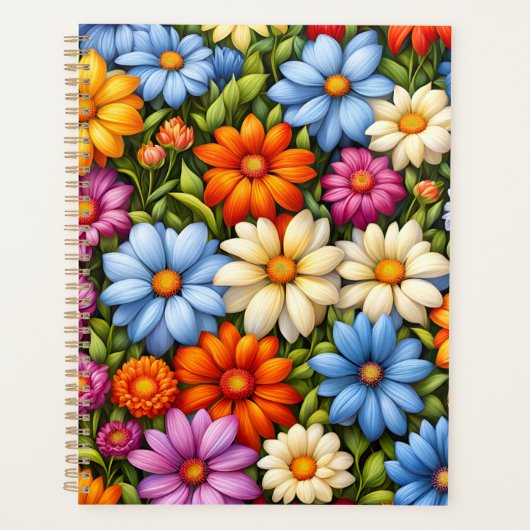 Mooie bloemen, felgekleurd, planner (Voorkant)