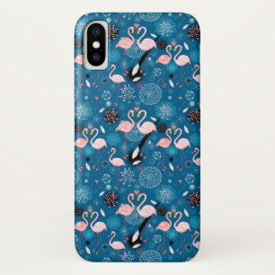 Mooie bloemen flamingo's patroon Case-Mate iPhone case