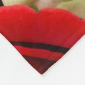 Mooie bloemen fleece deken (Hoek)