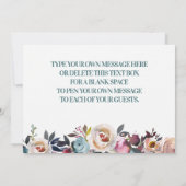 Mooie bloemen Floral bruiloft Foto bedankt (Achterkant)