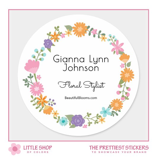 Mooie Bloemen Floral Design Business Labels