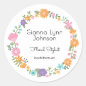 Mooie Bloemen Floral Design Business Labels (Voorkant)