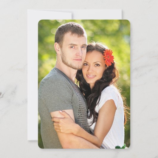 Mooie bloemen foto Opslaan datumkaart Save The Date (Achterkant)