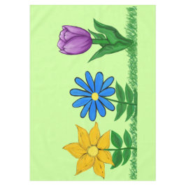 Mooie Bloemen Geel Blauw Paars Tafelkleed