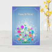 Mooie bloemen Gelukkige Verjaardag Kaart (Gele Bloem)