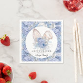 Mooie Bloemen Gepersonaliseerde Waterverf Pasen Servet (Insitu)