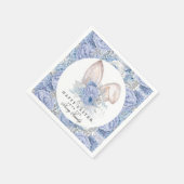 Mooie Bloemen Gepersonaliseerde Waterverf Pasen Servet (Hoek)