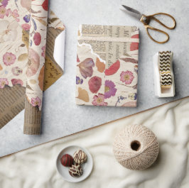 Mooie bloemen geperst cadeaupapier