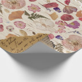 Mooie bloemen geperst cadeaupapier (Hoek)