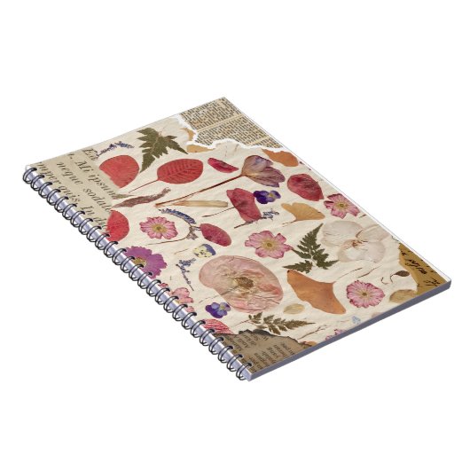 Mooie bloemen geperst notitieboek (Rechterzijde)