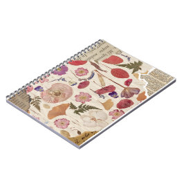 Mooie bloemen geperst notitieboek
