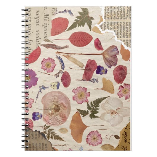 Mooie bloemen geperst notitieboek (Voorkant)