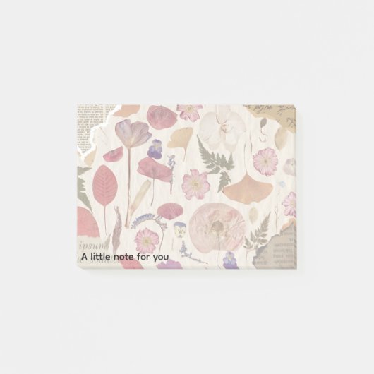 Mooie bloemen geperst post-it® notes (Voorkant)