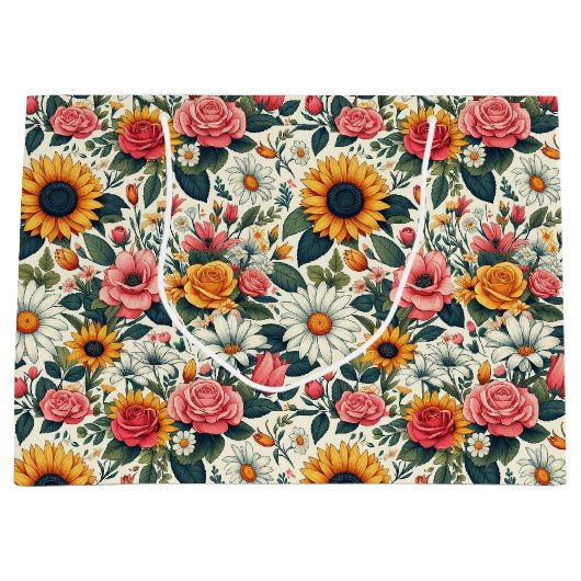 Mooie Bloemen Groot Cadeauzakje (Voorkant)