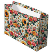 Mooie Bloemen Groot Cadeauzakje (Voorkant Gekanteld)