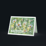 Mooie bloemen Happy Birthday Kaart<br><div class="desc">Mooie bloemen handbeschilderd waterverf kunstwerk. Volledig aanpasbaar.</div>