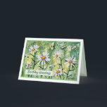 Mooie bloemen Happy Birthday Kaart<br><div class="desc">Mooie bloemen handbeschilderd waterverf kunstwerk. Volledig aanpasbaar.</div>