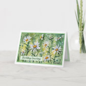 Mooie bloemen Happy Birthday Kaart (Voorkant)