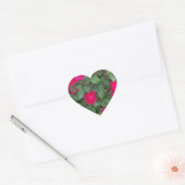 Mooie bloemen hart sticker (Envelop)