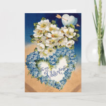 Mooie  Bloemen Hart Valentijnsdag Kaart