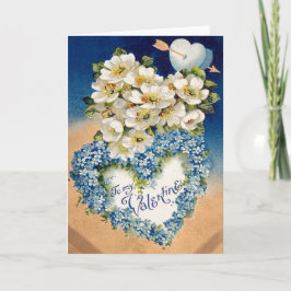 Mooie  Bloemen Hart Valentijnsdag Kaart