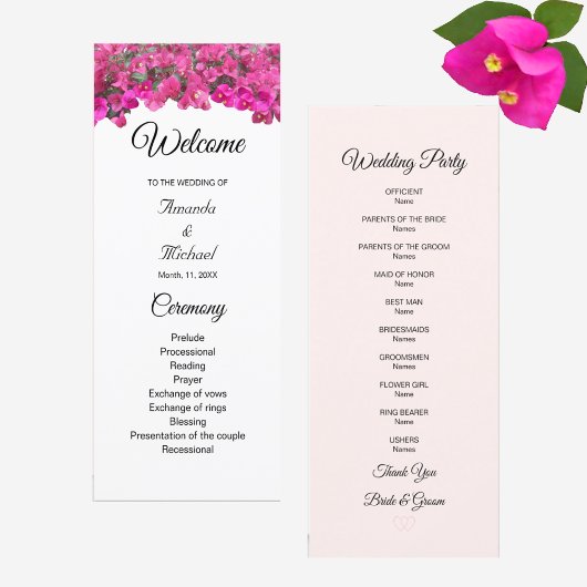 Mooie Bloemen Huwelijksprogramma