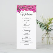 Mooie Bloemen Huwelijksprogramma (Staand voorkant)