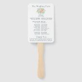 Mooie Bloemen Huwelijksprogramma Handwaaier (Achterkant)