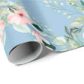 Mooie bloemen in blauw cadeaupapier (Rol Hoek)