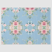 Mooie bloemen in blauw tissuepapier (Voorkant)