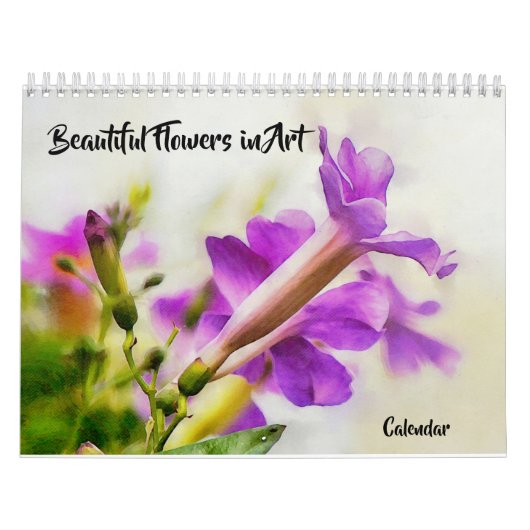 Mooie bloemen in de kunstkalender kalender (Hoes)
