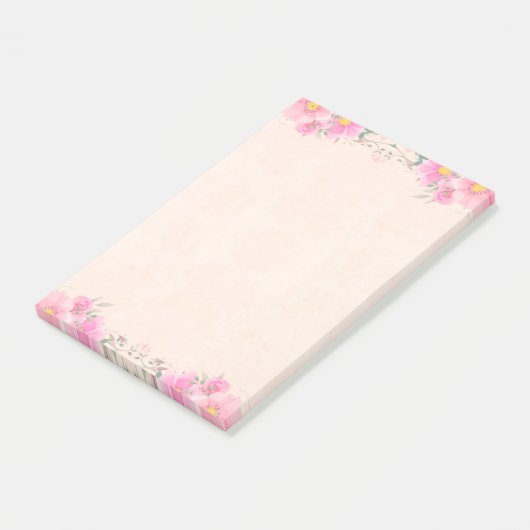 Mooie bloemen in pasteelkleuren post-it® notes (Schuin)