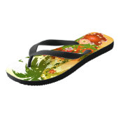 Mooie bloemen in tropisch design teenslippers (Schuin)