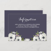 Mooie Bloemen Informatie Kaart - Paarse (Voorkant / Achterkant)