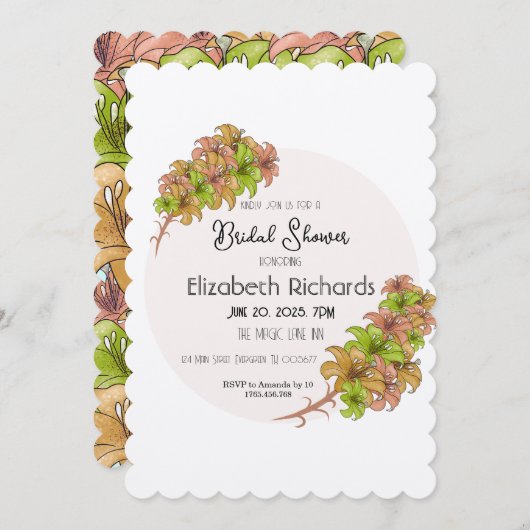 Mooie bloemen kaart (Voorkant / Achterkant)